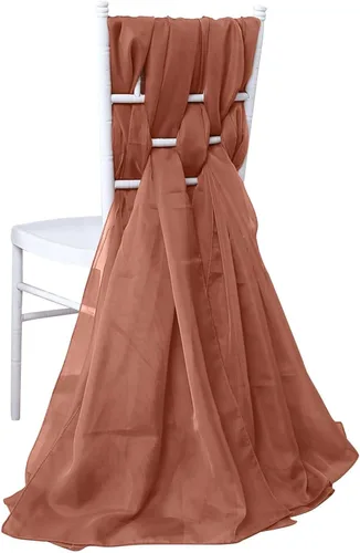 Vista 19 de Efavormart - Paquete de 5 bandas de gasa de alta calidad para silla, 22 x 78 pulgadas, amatista violeta, lazos para silla de diseño transparente