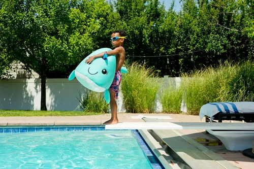 Vista 3 de Posh Creations Flotadores flotantes de animales y fideos con EPS para niños, adolescentes y adultos, cómodo flotador de piscina de peluche