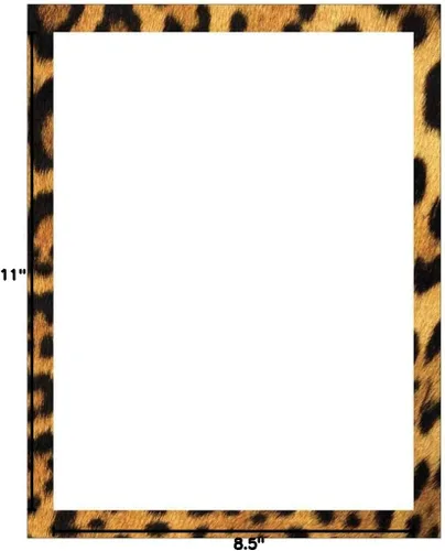 Vista 2 de Papel de carta con estampado de leopardo, diseño de animales salvajes, regalo para negocios, oficina, fiesta, suministros escolares