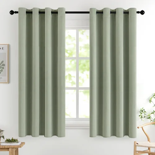 Vista 66 de MIULEE Cortinas opacas para dormitorio o sala de estar, juego de 2 paneles de cortina para ventana con aislamiento térmico y bloqueo de luz