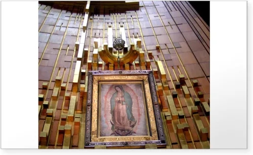 Vista 11 de CafePress - Nuestra Señora de Guadalupe con Ángel, calcomanía rectangular para parachoques de auto