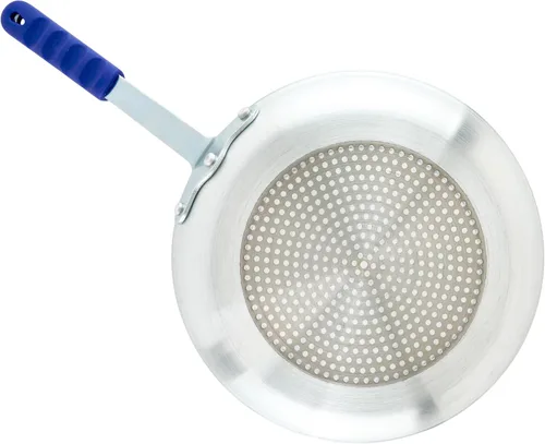 Vista 5 de Winco Sartén de aluminio de grado comercial con mango Stay Cool, compatible con inducción, acabado antiadherente, 12 pulgadas