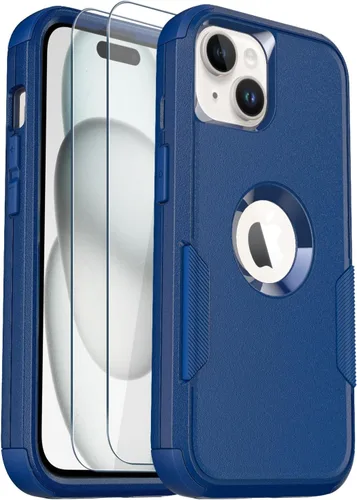 Vista 12 de Funda para iPhone 12, 2 protectores de pantalla de vidrio templado, 10 pies a prueba de caídas, antideslizante, a prueba de golpes, para iPhone 12