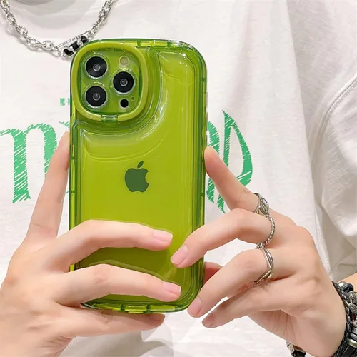 Vista 5 de Ownest Funda compatible con iPhone 14 Pro con función atril transparente, diseño creativo con soporte para cámara para TPU delgada, a prueba de Verde