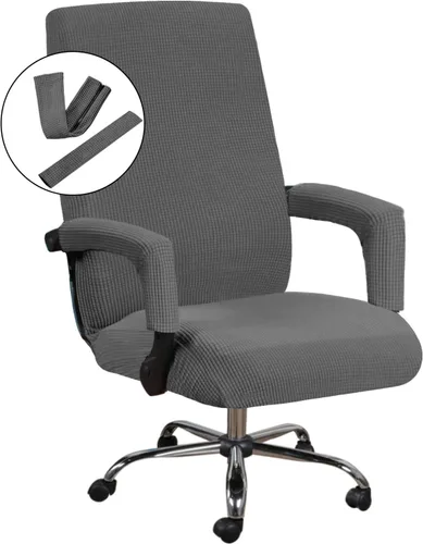 Vista 18 de H.VERSAILTEX Fundas para silla de oficina en casa, fundas elásticas para silla de escritorio de computadora, respaldo medio y alto, universal, funda