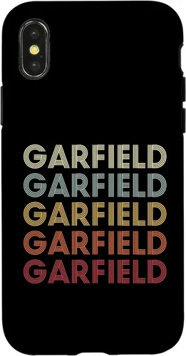 Vista 5 de Funda con texto vintage para iPhone 16 Garfield Michigan Garfield MI Retro