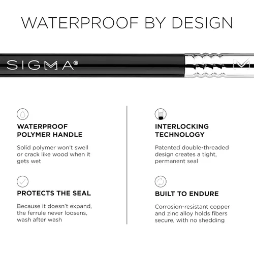 Vista 12 de Sigma Beauty Glam'n Go - Juego de brochas para ojos, cepillo de maquillaje, arándano, paquete de 4