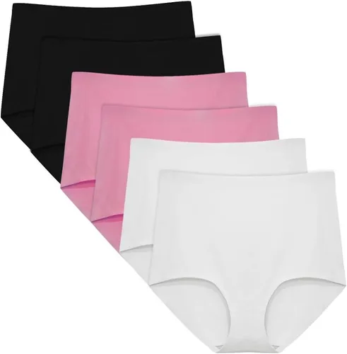 Vista 12 de FallSweet No Show High Waist Briefs Underwear for Women Seamless Panties Suave sin costuras, diseño invisible, se mantiene en su lugar, cintura