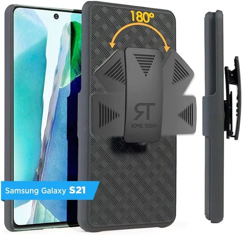 Vista 2 de Funda diseñada para Samsung Galaxy S21 con funda de clip para cinturón