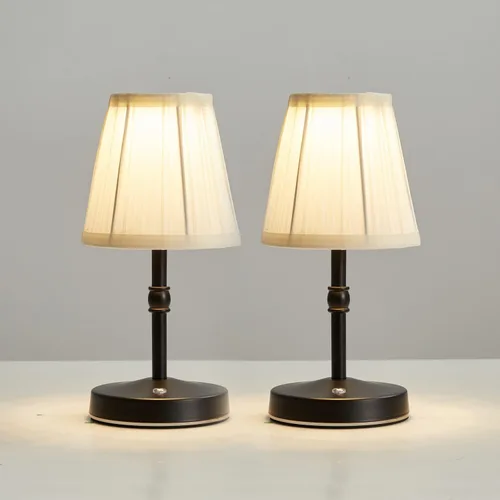 Vista 11 de Lámpara Mini Inalámbrica de 5W en Oro, Lámpara Pequeña Operada con Batería de 3000 mAh, Lámparas de Mesa Pequeñas Vintage, Lámparas Recargables