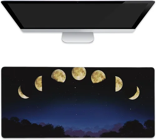 Vista 9 de Alfombrilla de mouse extendida para juegos con gatos coloridos con bordes cosidos, base de goma antideslizante, alfombrilla de mouse para teclado