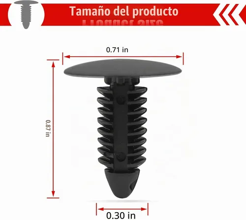 Vista 2 de Patonu 50 clips de remache para guardabarros, 6030441 para Jeep Dodge Ram Chrysler, retenedor de remache de clip para automóvil