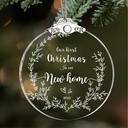 Vista 11 de ZUNON "First Christmas in Our New Home 2021" Adornos de decoración de recuerdo de día festivo recién casado, regalos de fiesta