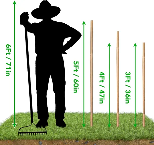 Vista 6 de SWANGSA Paquete de 40 estacas de bambú para plantas de 3 pies, palos de bambú para soporte de plantas, postes de jardín con 200 lazos giratorios