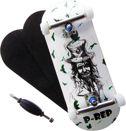 Vista 9 de P-REP V2 Performance Patineta Completa de Madera para Dedos 34mm - Banana