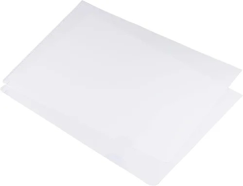 Vista 12 de PATIKIL Carpetas tipo L, paquete de 12 unidades, tamaño A4, bolsillos de plástico para proyectos, papel transparente, funda para documentos