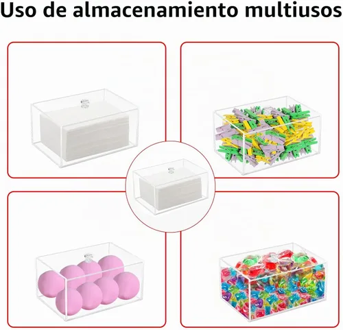 Vista 5 de Weiai Soporte para hojas de secadora de acrílico, contenedor de caja de hojas de secadora transparente para almacenamiento de dispensador