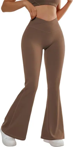 Vista 2 de SUUKSESS Leggings acampanados para mujer, pantalones de yoga de cintura alta con corte de bota y levantamiento de glúteos
