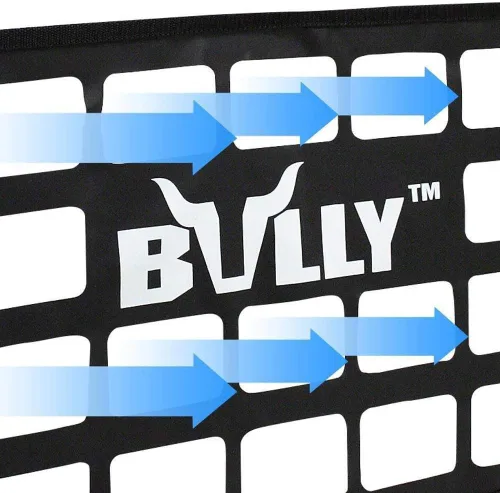 Vista 5 de Bully TR-03WK Red de Tailgate de Nylon Negro Universal para Camiones de Gran Resistencia Tamaño Completo 60" x 18" para Camiones de Chevy