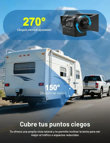 Vista 4 de Cámara de respaldo inalámbrica EWAY WiFi con enganche magnético, batería recargable para fácil enganche de cuello de ganso, barco de caballos