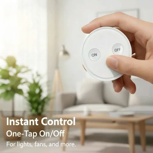 Vista 9 de LoraTap Mini adaptador de enchufe de salida de control remoto, interruptor de luz inalámbrico de rango de 656 pies para electrodomésticos,