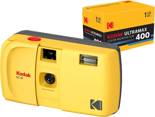 Vista 17 de KODAK EC35 - Cámara de película de 1.378 in, reutilizable, sin enfoque, flash integrado, cubierta deslizante, apto para principiantes