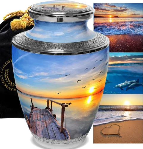 Vista 28 de Dock of The Bay - Urna de cremación para cenizas para hombres adultos – Urna personalizada para cenizas para mujeres, urnas decorativas – Hermosas