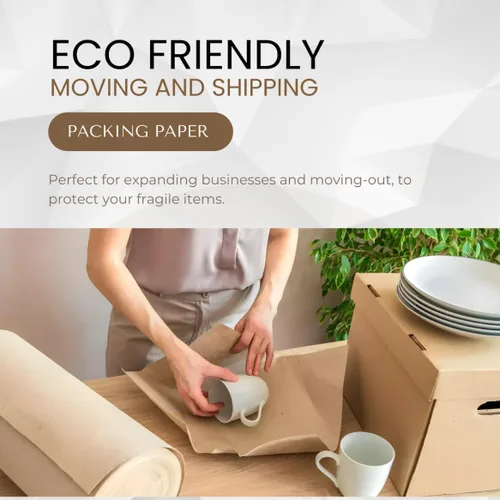 Vista 6 de ANF Brands (12 pulgadas x 1200 pies) - Papel kraft natural para embalaje, envío, llenado de vacíos y proyectos de arte para niños, 30 libras.