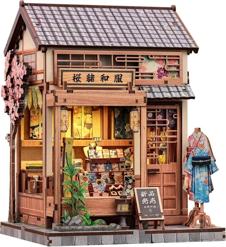 Vista 19 de CUTEBEE - Kit de rincón de libros - Kit de casa de muñecas en miniatura DIY para adultos, decoración de estantería de casa pequeña Booknook