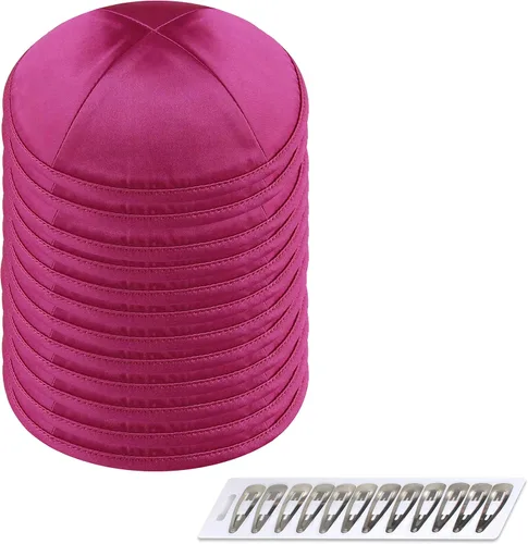 Vista 26 de Zion Judaica Deluxe Satin Kippot Bulk Packs Kippas o Kippa Individual Incluye Clips Kipa Gratis