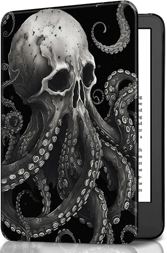 Vista 47 de Funda para Kindle básico de 6 pulgadas (11.ª generación), múltiples ángulos, piel sintética, delgada, con función de encendido y apagado automático