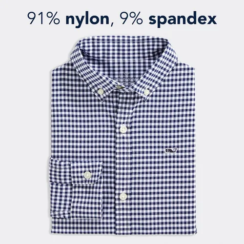 Vista 2 de vineyard vines Boys' On-The-go Gingham Button-Down Shirt