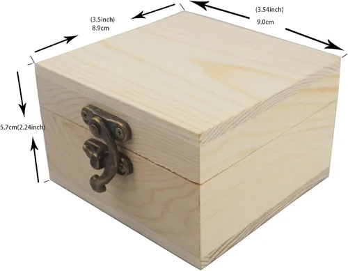 Vista 4 de Caja de madera para su reloj de joyería de regalo Caja de madera inacabada (madera)