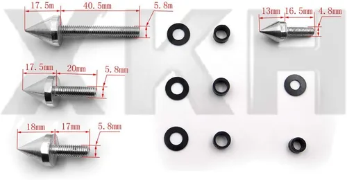 Vista 8 de XKH - Kit de pernos de carenado de aluminio compatible con Suzuki Hayabusa GSXR 1300 Silver 1999-2007 [B07M65HTLY]
