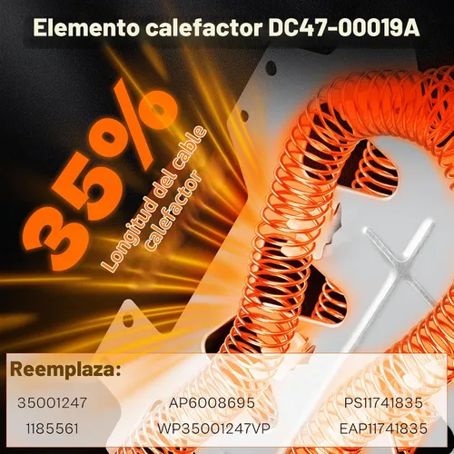 Vista 2 de Elemento calefactor DVE45R6100C/A3 DVE45R6100W/A3 DVE45R6100P/A3