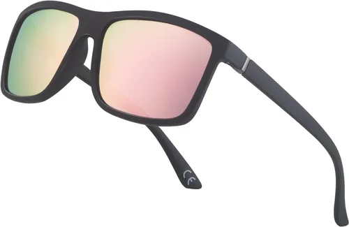 Vista 16 de Gafas de sol polarizadas deportivas para hombre, gafas de marco cuadrado NP1007