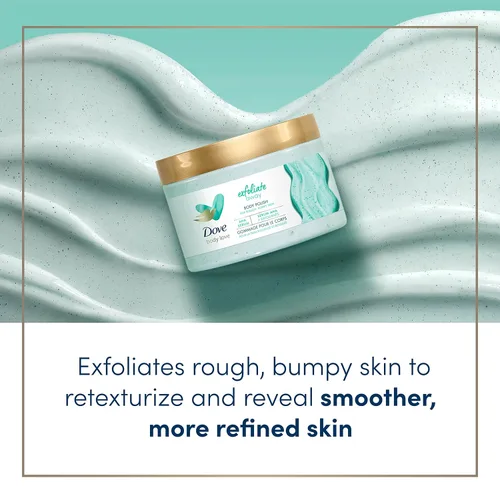 Vista 4 de Dove Body Love Body Polish Exfoliate Away 3 unidades para piel áspera y llena de baches con AHAs para una piel suave y sedosa, 12 onzas