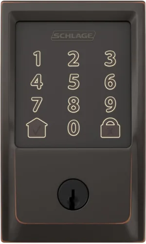 Vista 4 de SCHLAGE 5019832 Cerradura DEADBOLT WiFi ENC CEN AGD BRZ Bronce Envejecido