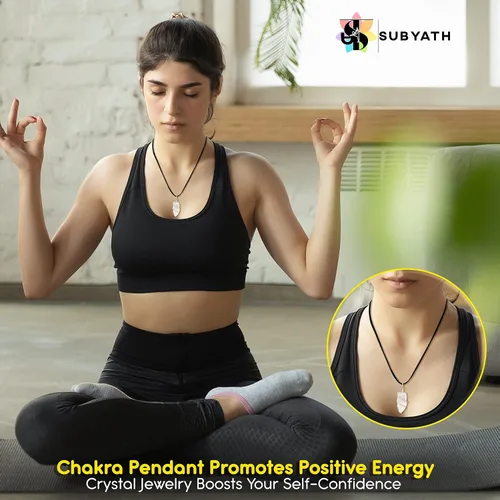 Vista 6 de Joyería de cristal crudo chakras reiki piedras preciosas curativas de prosperidad piedra de cuarzo generador de energía regalos de piedras preciosas