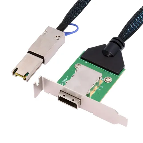 Vista 12 de chenyang Mini SAS 2 SFF-8088 a 2 SFF-8087 HD adaptador convertidor de servidor de datos con soporte
