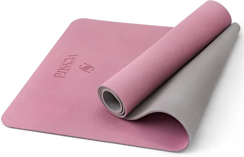 Vista 9 de Esterilla de yoga premium – Agarre de poliuretano antideslizante activado por el sudor I Base de goma natural I 0.157 in para yoga, pilates