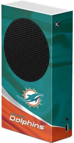 Vista 5 de Skinit Decal Gaming Skin Compatible with Xbox Series S Console - Officially Licensed NFL Miami Dolphins Black & White Design