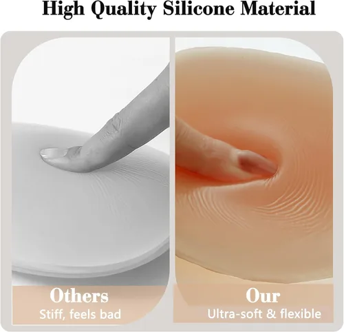Vista 6 de Majurphy 2 pares de almohadillas adhesivas de silicona para la cadera para mujer, almohadillas reutilizables para realzar el levantamiento