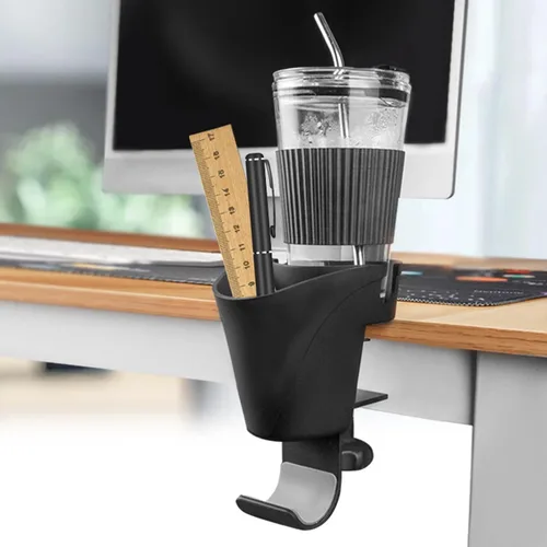 Vista 9 de Desk Organizers Clamp On Headphone Hook Cup Holder and Pen Stand Container for Efficient Workspaces Accessory