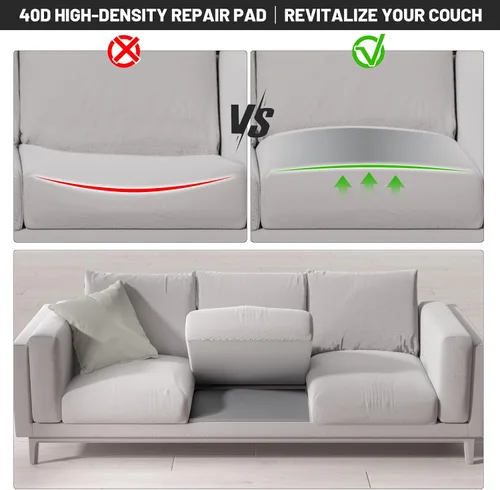 Vista 5 de Soporte de cojín de sofá para asiento caído, 20 x 20 pulgadas, tablero de soporte de cojín de espuma curvada de alta densidad, soporte de sofá