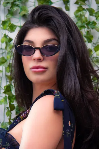 Vista 3 de A.J. Morgan Women's Vintage Inspired, Half-Rim Cat-Eye Sunglasses
