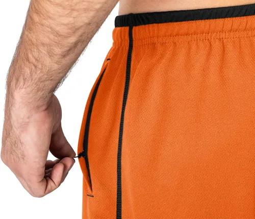 Vista 4 de Magnivit - Pantalones deportivos ligeros para hombre, ajuste holgado, parte inferior abierta, de malla, atléticos, con bolsillos con cremallera