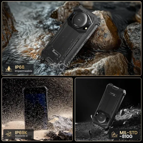 Vista 6 de FOSSIBOT F101P Teléfono robusto 5.45" 10600mAh teléfono desbloqueado Negro