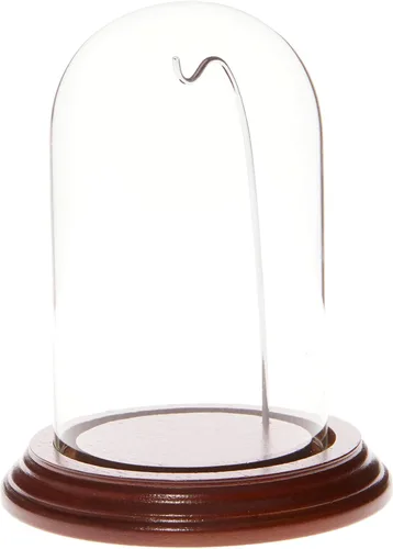 Vista 7 de Plymor Cúpula de cristal para reloj de 3 x 5 pulgadas (base de chapa de madera negra y cable dorado)
