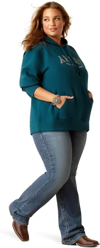 Vista 3 de Ariat Sudadera con capucha para mujer, Azul Marino Eclipse